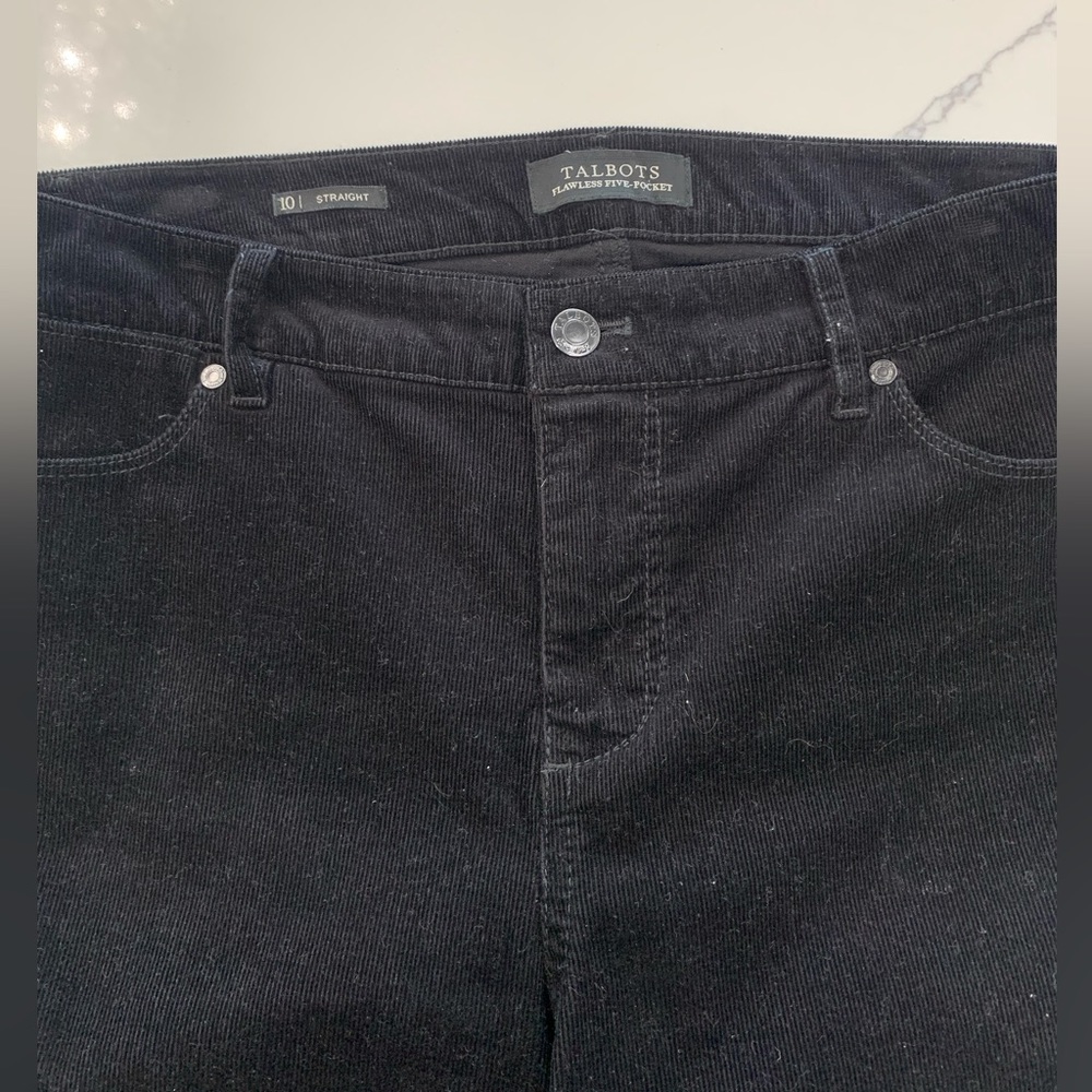 Talbots Cotton/Lycra/Spandex Velour Like Pants. Black. Size‎ 10 (562) - Picture 7 of 13